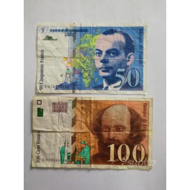 Coppia banconote francesi