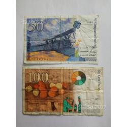 Coppia banconote francesi