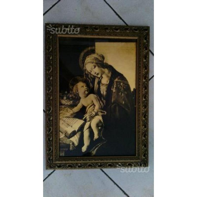 Antico quadro anni 40-50 Madonna con libro